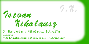 istvan nikolausz business card